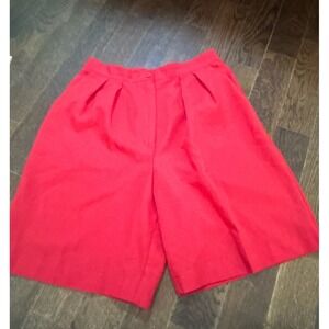 Vtg Claude Women High Rise Pleated Front Shorts  Wide Leg Sz‎ 12 USA